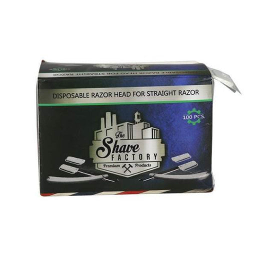The Shave Factory Straight Razor with Disposable Head System — 100 ct Heads