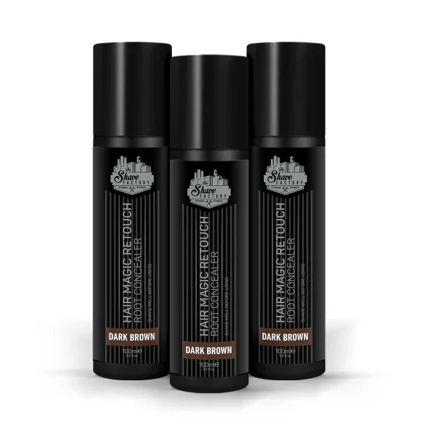The Shave Factory Hair Magic Retouch Spray - Dark Brown - 3.38 oz