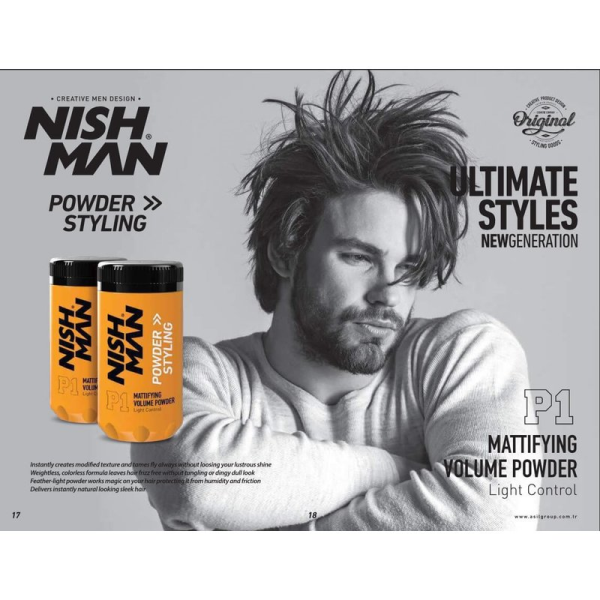Nishman Powder Hairstyling Wax P1 - 0.7 oz
