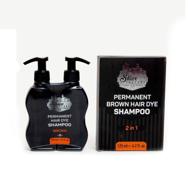 The Shave Factory Permanent Hair Dye Shampoo 2-in-1 — 125ml
