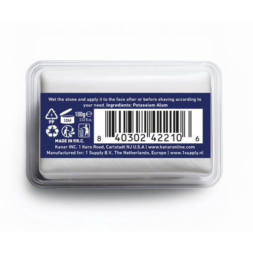 American Razor Blades 100g - After Shave Stone - Alum Block  UPC 840302422106 Asin B0DYWFGBH3
