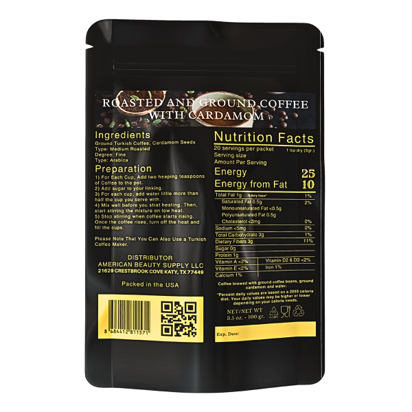 Canan Koska Cardamom Turkish Coffee - Medium Roast, 3.5 oz