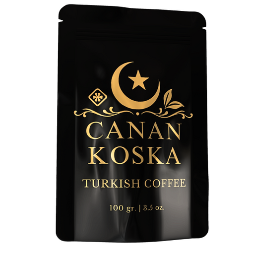 Canan Koska Turkish Coffee – Traditional Medium Roast, Authentic Ottoman Recipe, Finely Ground Arabica 100gr. (3.5oz)