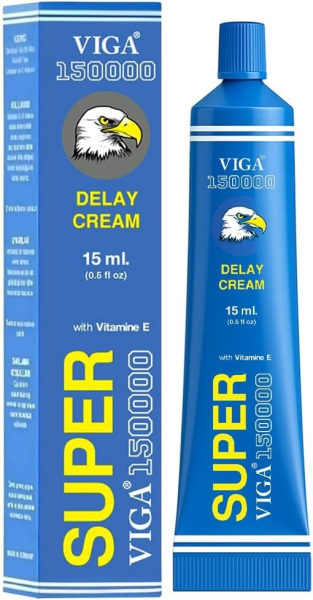 Super VIGA 150000 Delay Cream for Men 15 ml tube and carton
