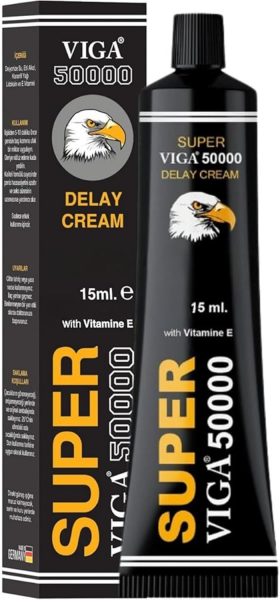 Super VIGA 50000 Delay Cream for Men 15 ml tube and carton