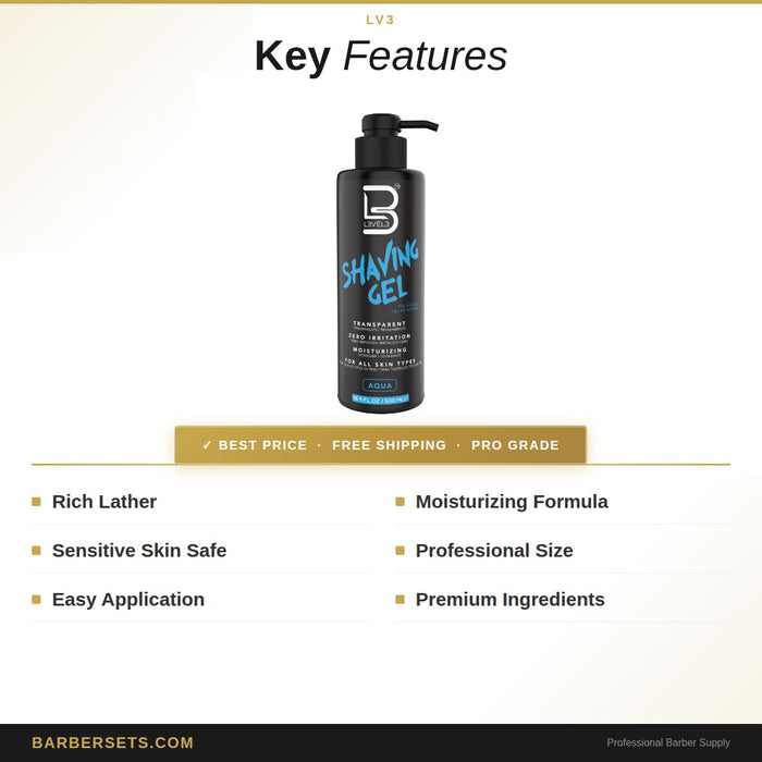 LV3 SHAVING GEL AQUA 500ML