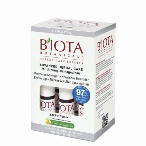 Biota Botanicals Advanced Herbal Care Serum for Thinning - Damaged Hair 12 x 10ml / 0.34 oz