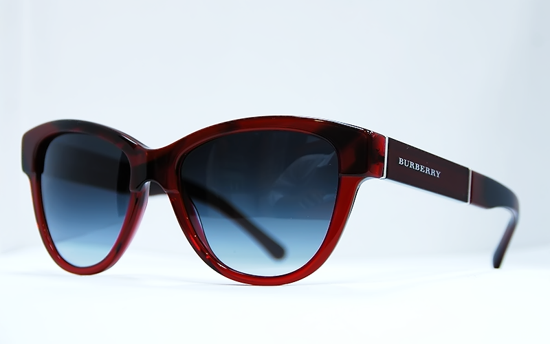 Burberry BE 4206 3591-8G - Top Red Horn On Bordeaux-Grey Gradient by Burberry - 55-17-140 mm Sunglasses