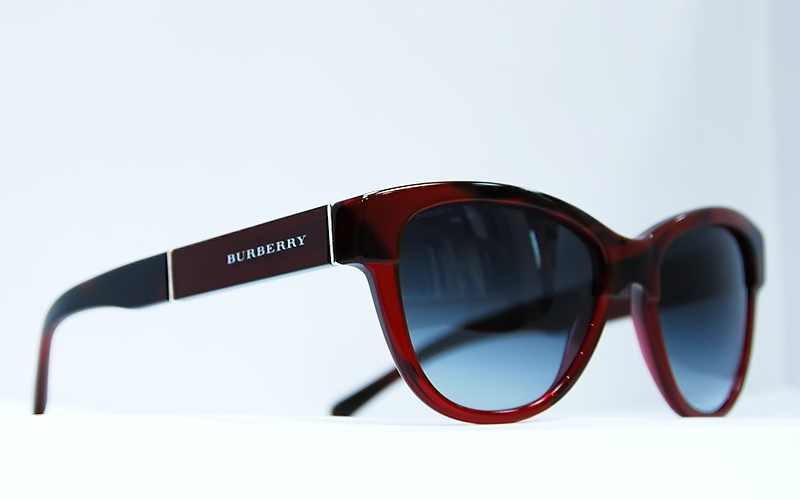 Burberry BE 4206 3591-8G - Top Red Horn On Bordeaux-Grey Gradient by Burberry - 55-17-140 mm Sunglasses