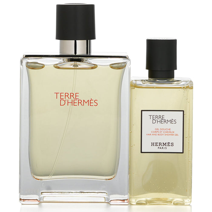 Terre DHermes by Hermes for Men - 2 Pc Gift Set 3.3oz EDT Spray, 2.7oz Hair and Body Shower Gel