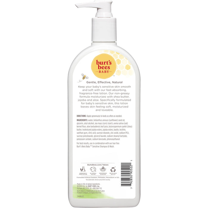 Loción ultra suave para bebés - Calmante de Burts Bees para niños - Loción corporal de 12 oz - Paquete de 3