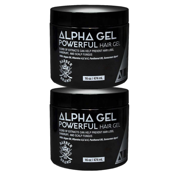 2 x Alpha Hair Styling Gel (Black)