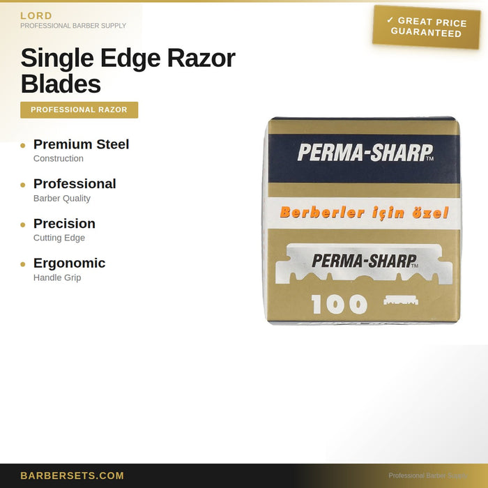 LORD Single Edge Razor Blades 100ct