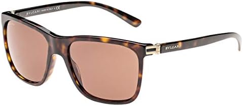 Bvlgari BV7027 504-73 - Dark Havana-Brown by Bvlgari for Men - 57-17-140 mm Sunglasses