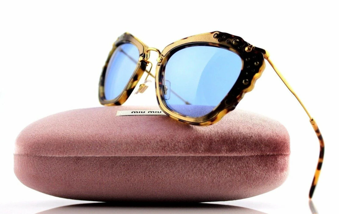 Miu Miu MU 04Q DHF-0A2 - Gold Marble-Blue by Miu Miu for Women - 55-24-140 mm Sunglasses