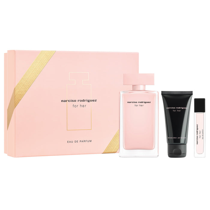 Narciso Rodriguez by Narciso Rodriguez for Women - 3 Pc Gift Set 3.3oz EDP Spray, 10ml EDP Spray, 1.6oz Body Lotion