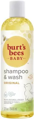 Shampoing et nettoyant pour bébé Baby Bee Original de Burts Bees pour enfants - Shampoing et nettoyant pour le corps 12 oz