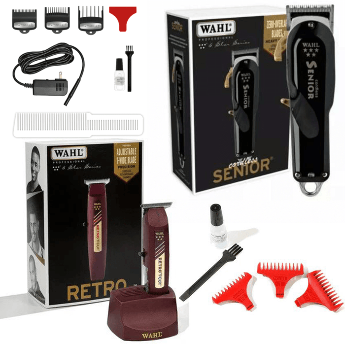 Wahl Professional 5-Star Series Senior 8504-400 sans fil et Wahl Professional 5 Star Retro t-cut 8412