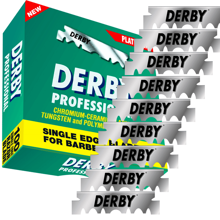 Derby Prof Single Edge Razor Blades 100ct - BarberSets