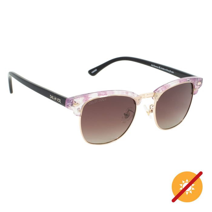 Solize My Sharona - Clear to Purple by DelSol for Women - 1 Pc Sunglasses