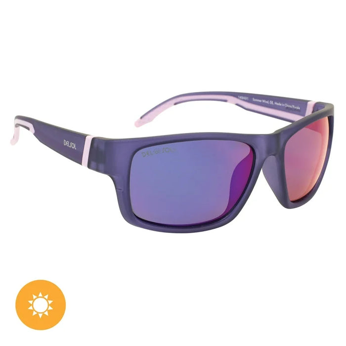 Solize Summer Wind - Light Purple to Purple by DelSol for Women - 1 Pc Sunglasses