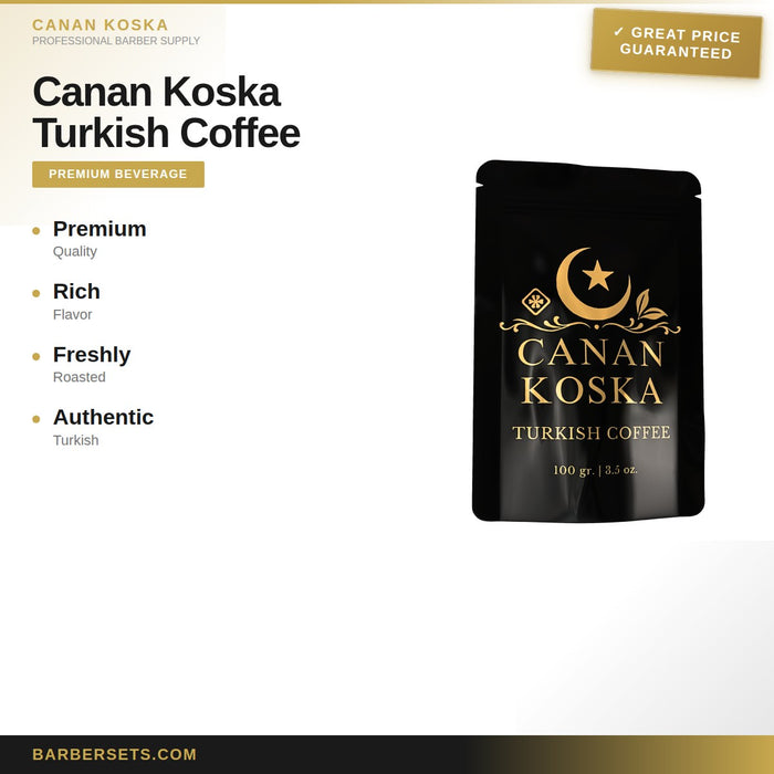 Canan Koska Turkish Coffee – Traditional Medium Roast, Authentic Ottoman Recipe, Finely Ground Arabica 100gr. (3.5oz)