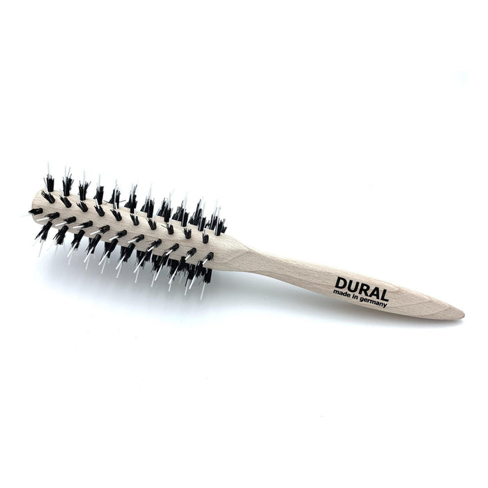 Cepillo de pelo Dural Pin Styler para peinar y cuidar cerdas de jabalí y pasador de nailon blanco madera de haya