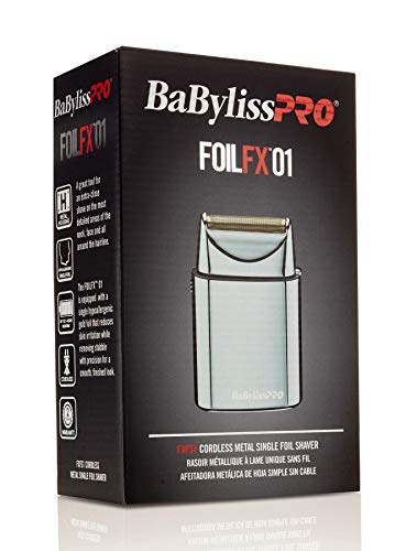 BaBylissPRO FOILFX01 Rasoir à grille unique en métal sans fil 