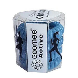 Ensemble de boucles pour cheveux Active The Markless - Eaux olympiques bleues par Goomee pour femme - Élastique à cheveux 4 pièces