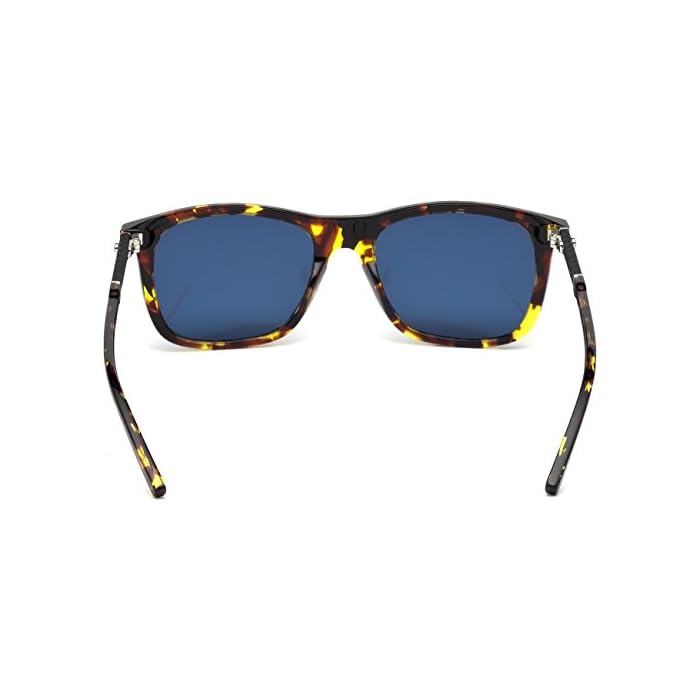 Mont Blanc MB588S 55V - Coloured Havana-Blue by Mont Blanc for Men - 52-19-145 mm Sunglasses