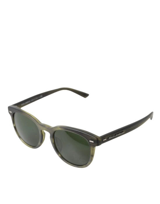 Dolce and Gabbana DG 4254 2965-71 - Matte Striped Olive Green-Grey Green by Dolce and Gabbana for Men - 51-20-145 mm Sunglasses