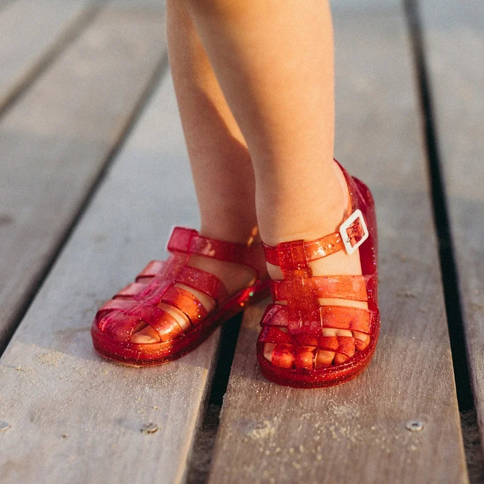 Chaussures Jellies Heart Sole Girl - 8 Rose par DelSol pour Enfants - 1 Paire de Chaussures