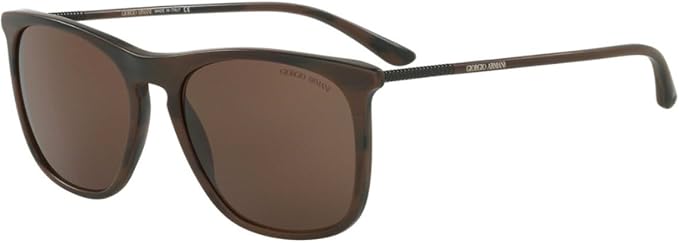 Giorgio Armani AR 8076 5495-73 Frames Of Life - Matte Striped Brown-Brown by Giorgio Armani for Men - 55-17-145 mm Sunglasses