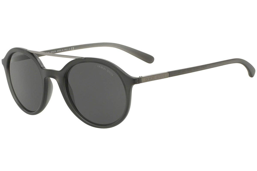 Giorgio Armani AR 8077 5483-87 - Matte Transparent Grey-Grey by Giorgio Armani for Men - 50-21-140 mm Sunglasses