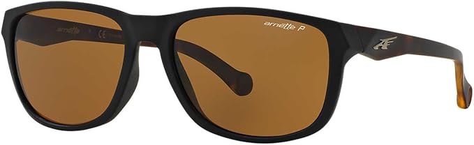 Arnette AN 4214 2314-83 Coupe Droite - Noir Mat-Marron Polarisé par Arnette pour Homme - 58-17-145 mm Lunettes de soleil