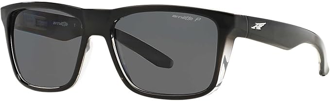 Arnette AN 4217 2159-81 Syndrome - Black On Clear-Gray Polarized by Arnette for Men - 57-17-140 mm Sunglasses