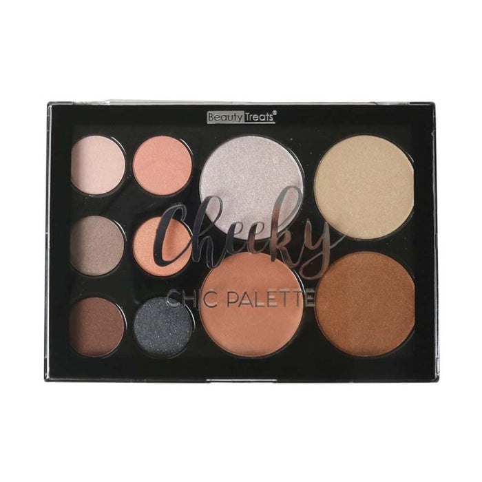 BEAUTY TREATS Ensemble de présentation de palette Cheeky Chic, 12 pièces