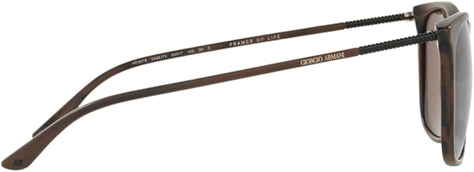 Giorgio Armani AR 8076 5495-73 Frames Of Life - Matte Striped Brown-Brown by Giorgio Armani for Men - 55-17-145 mm Sunglasses