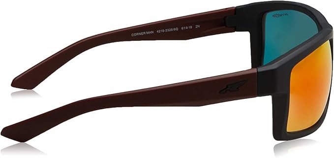 Arnette AN 4216 2326-6Q Corner Man - Fuzzy Noir-Rouge par Arnette pour Homme - 61-18-140 mm Lunettes de soleil