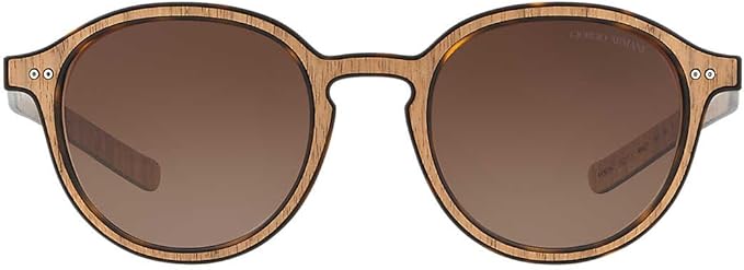 Giorgio Armani AR 8081 5527-13 - Matte Havana-Wood Nut-Brown Gradient by Giorgio Armani for Unisex - 48-21-145 mm Sunglasses