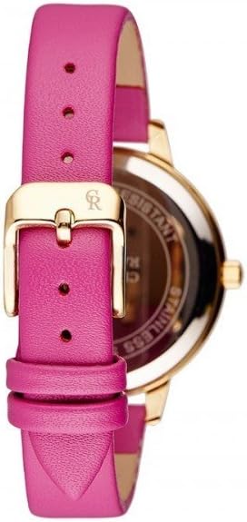 CRB014 La Basic - Gold/Purple Leather Strap Watch by Charlotte Raffaelli for Women - 1 Pc Watch