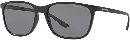 Giorgio Armani AR 8084 5042-81 Frames of Life - Matte Black-Grey Polarized by Giorgio Armani for Men - 57-16-140 mm Sunglasses