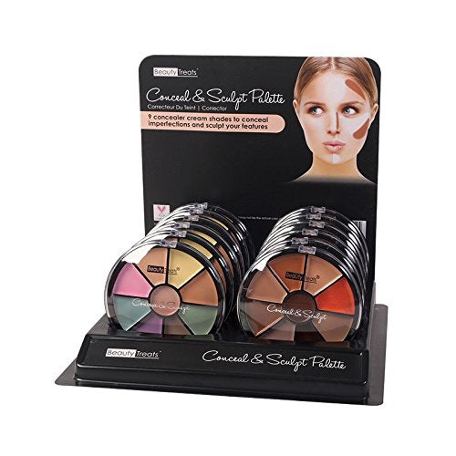 BEAUTY TREATS Ensemble de vitrine pour palette dissimuler et sculpter 12 pièces