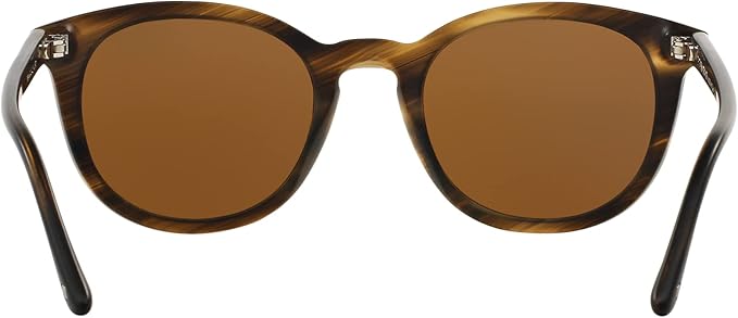 GA AR 8060 5405-57 Frames Of Life - Striped Matte Dark Brown-Brown Polarized by Giorgio Armani for Men - 50-21-145 mm Sunglasses