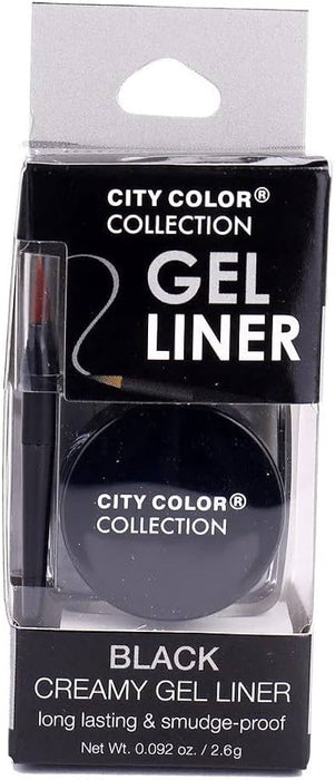 CITY COLOR Delineador en gel cremoso Negro