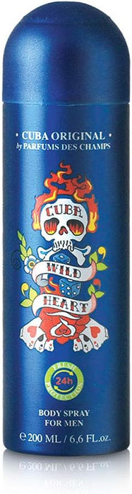 Cuba Wild Heart de Cuba pour hommes - Spray corporel 6,6 oz