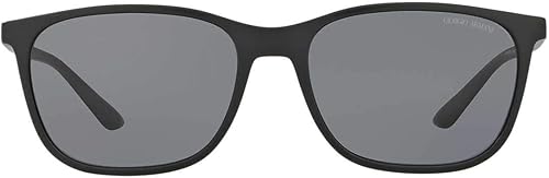 Giorgio Armani AR 8084 5042-81 Frames of Life - Matte Black-Grey Polarized by Giorgio Armani for Men - 57-16-140 mm Sunglasses