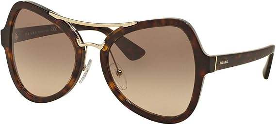 Prada SPR 18S 2AU-3D0 - Dégradé Marron-Marron de Prada pour Femme - Lunettes de soleil 55-20-135 mm