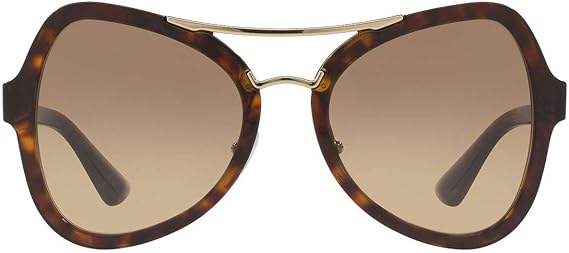 Prada SPR 18S 2AU-3D0 - Dégradé Marron-Marron de Prada pour Femme - Lunettes de soleil 55-20-135 mm