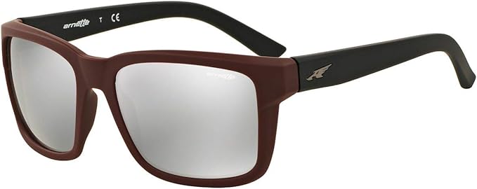 Arnette AN 4218 2325-6G Swindle - Fuzzy Burgundy-Silver par Arnette pour Homme - 57-18-140 mm Lunettes de soleil